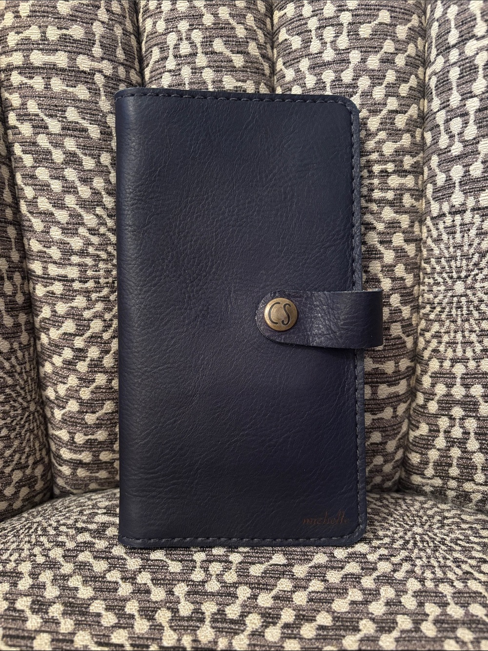 Chic Sparrow Hobonichi Weeks / Notebook Cover Navy Blue Vincent Leather